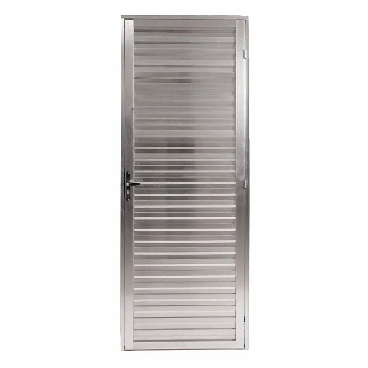 Porta Aluminio Giro Veneziano Natural Lado Direito L0,80XA2,10M Quality