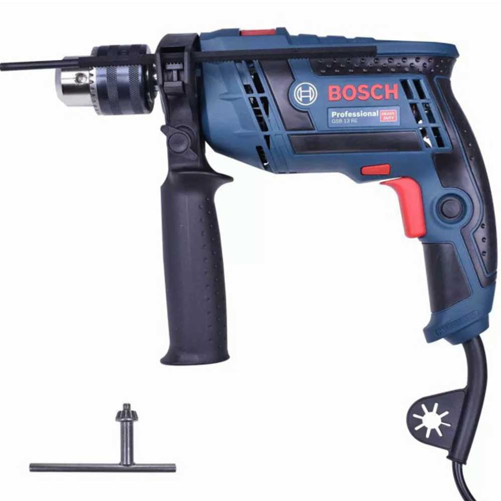 Furadeira Elétrica 13MM 1/2 GSB13-RE 750W Kit Com 23P Bosch