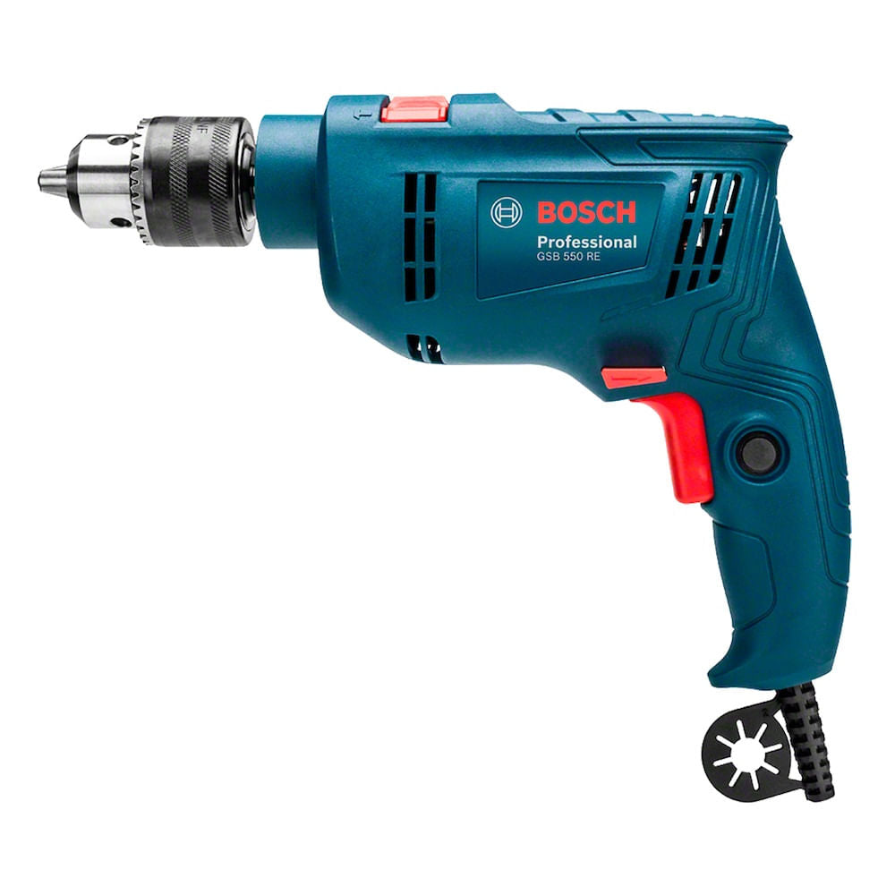 Furadeira de Impacto Bosch GSB 550 RE 550W 220V com 3 Brocas