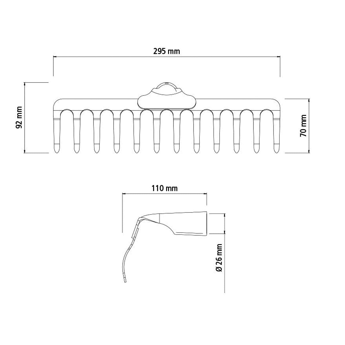 Ancinho 12 Dentes Sem Cabo Tramontina