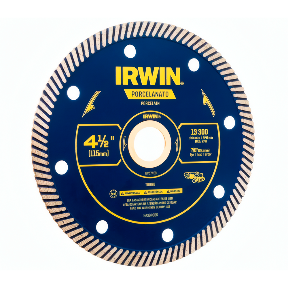 Disco Diamantado Turbo Porcelanato 115MM Irwin