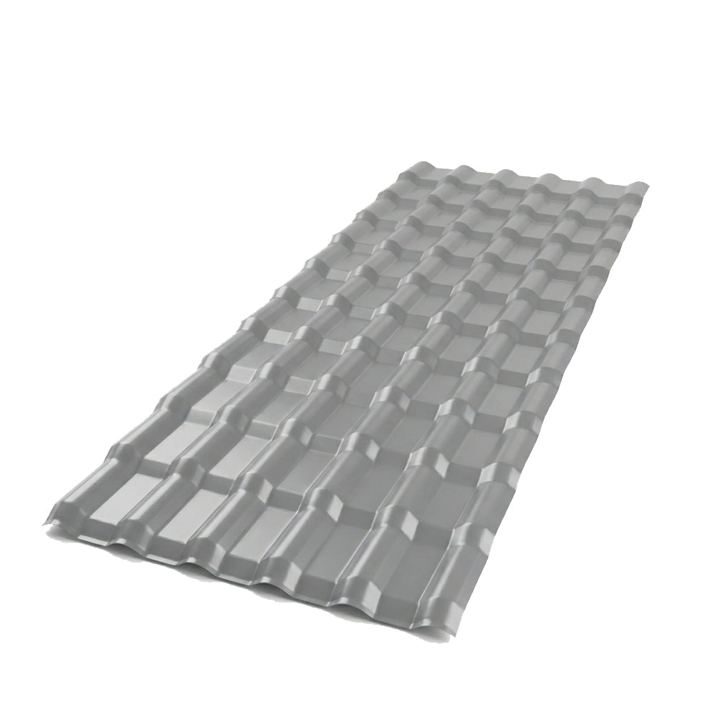 Telha Pvc Colonial Plan 2,42X0,88 Cinza Maxplast