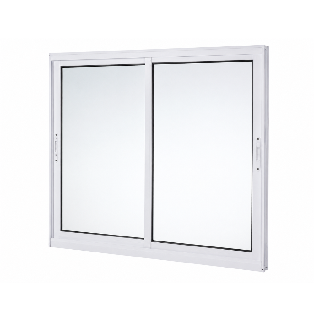 Janela de Alumínio de Correr Home Branca com Vidro Liso 1,00 x 1,00 m – 2 Folhas