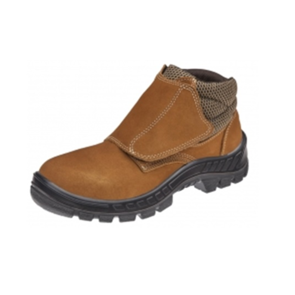 Bota Camurça Bico Plástico com Velcro N44 Castor ca43273 MARLUVAS