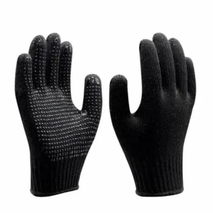 LUVA SEG TRICOT G 9 POLIESTER PT 3F CA31911 PLASTC