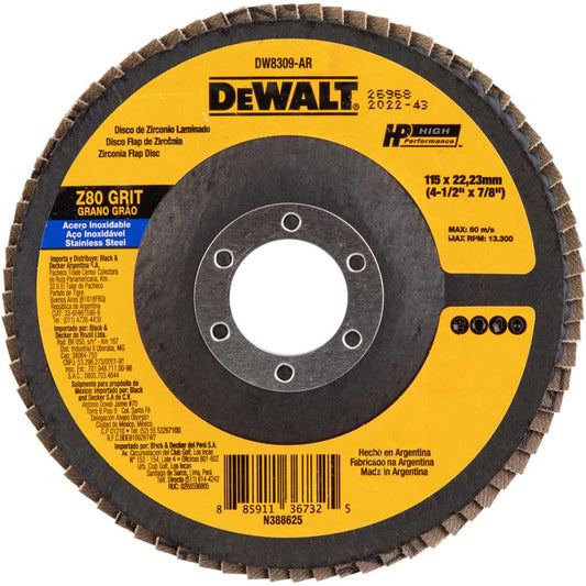 Disco Flap 115MM G-080  DEWALT DW8309-AR/BR