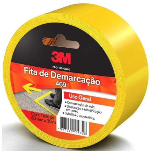 Fita de Demarcação 50mm x 30Mm Amarela 3M