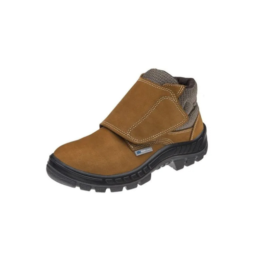 Bota Camurça Bico Plástico Com Velcro N°39 Castor MARLUVAS
