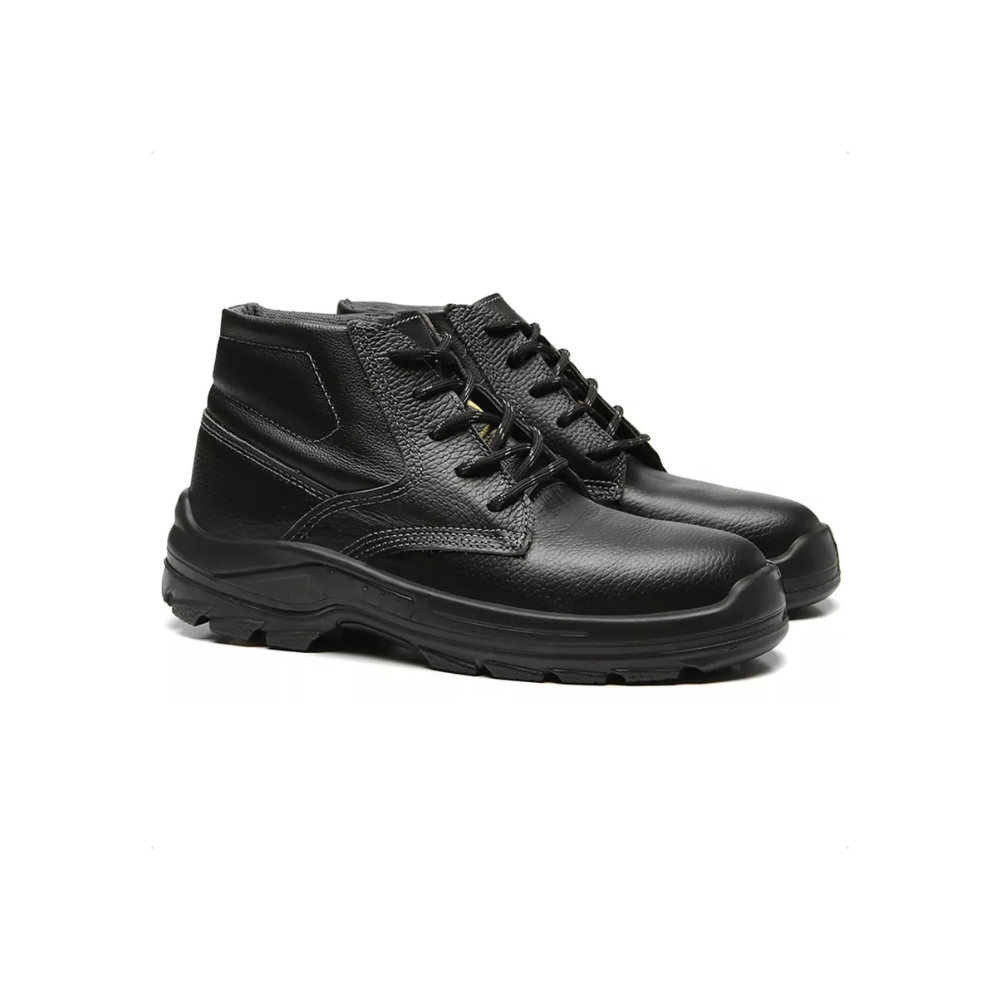 Bracol Bota de Segurança em Vaqueta com Bico Composite Preta com Cadarço N° 44 CA 30277