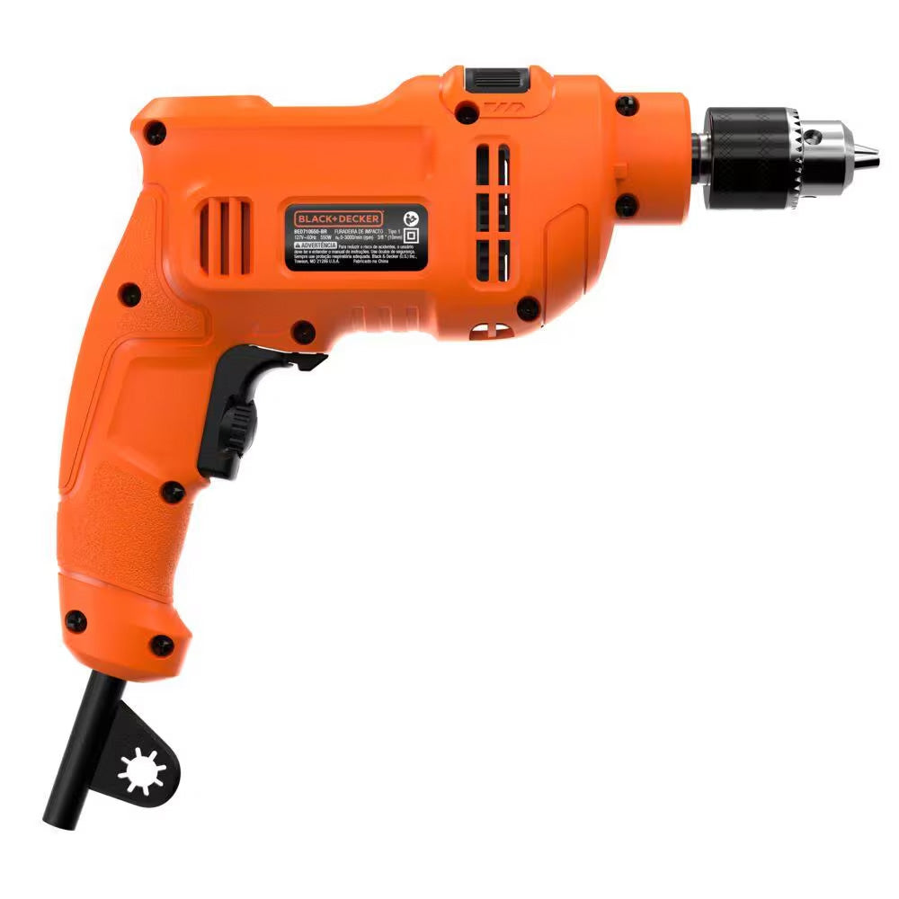 Furadeira Elétrica Black Decker 10MM 3/8 550W 220V Impacto 710550