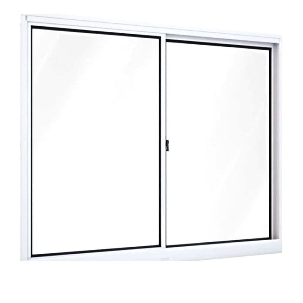 Janela de Alumínio Branco 2 Folhas com Vidro Liso 120 x 100 cm (L x A) Quality