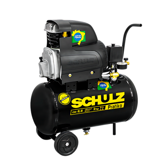 Compressor Ar Motocompressor CSI- 8,6/25 2HP PRATIKO Monofásico Schulz