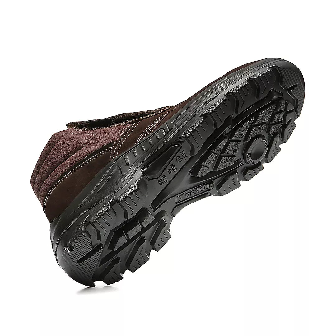 Bota de Segurança Bracol Nobuck Marrom N40 com Velcro CA25684