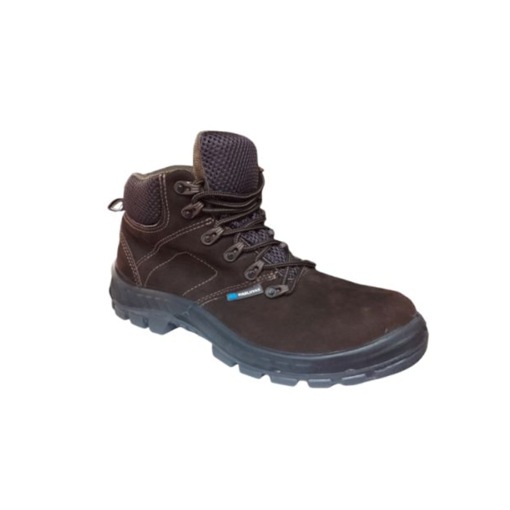 MARLUVAS Bota de Camurça Nubuck Café N43 com Bico Plástico CA13808