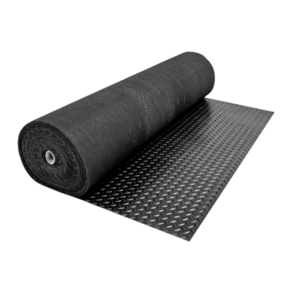 Carbografite Piso de Borracha Diamante 1,0m x 20m 3,0mm Antiderrapante em Rolo