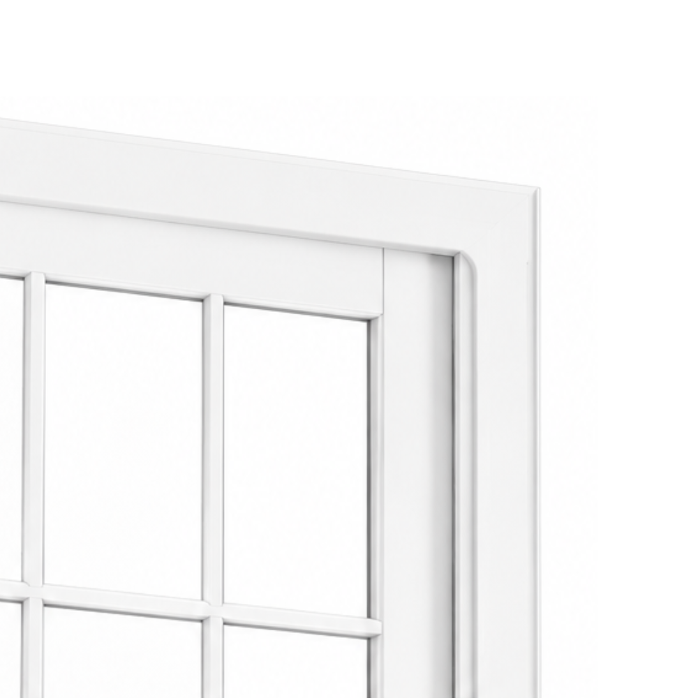 Porta de Alumínio com Postigo Giro Esquerda Branca com Vidro 0,90x2,10m Linha Home