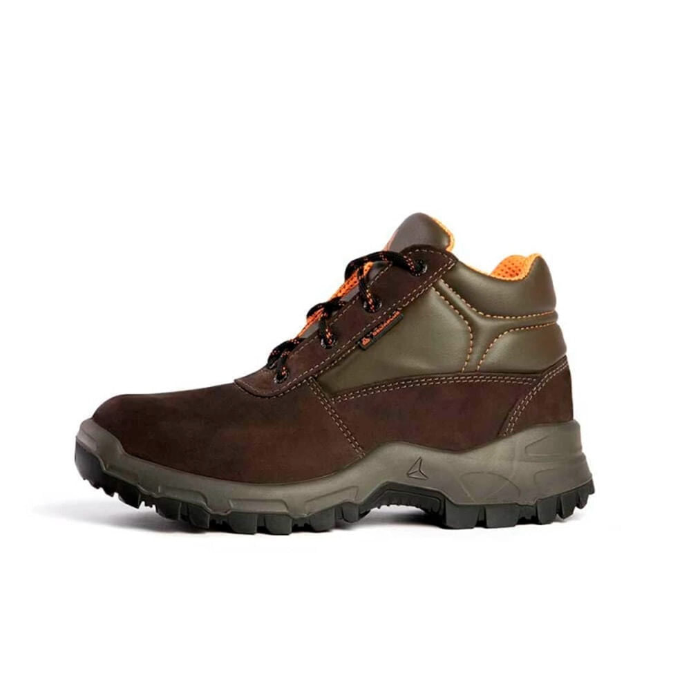 Bota Camurça Bico Plástico Com Cadarço Marrom N41 CA45374 Deltaplus