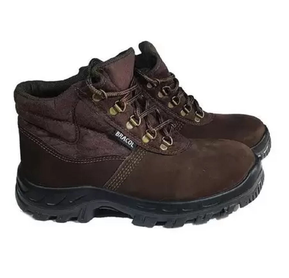 Bota Camuça Bico Composity Marrom N° 43 Bracol