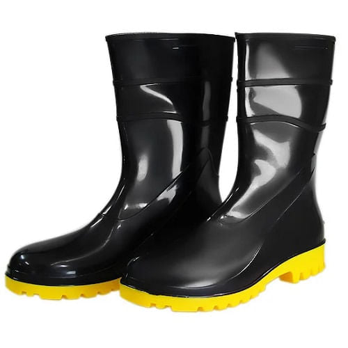 Bota Pvc Preto Com Solado Amarelo 28cm N°44 Bracol