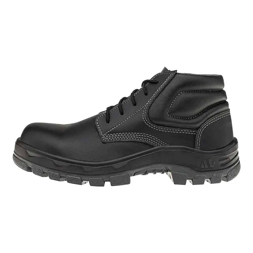 Bota Microfibra Bico Plástico C/Cadarço N41 Preto ca35768 Marluvas