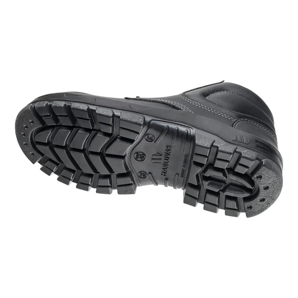 Bota Microfibra Bico Plástico C/Cadarço N41 Preto ca35768 Marluvas