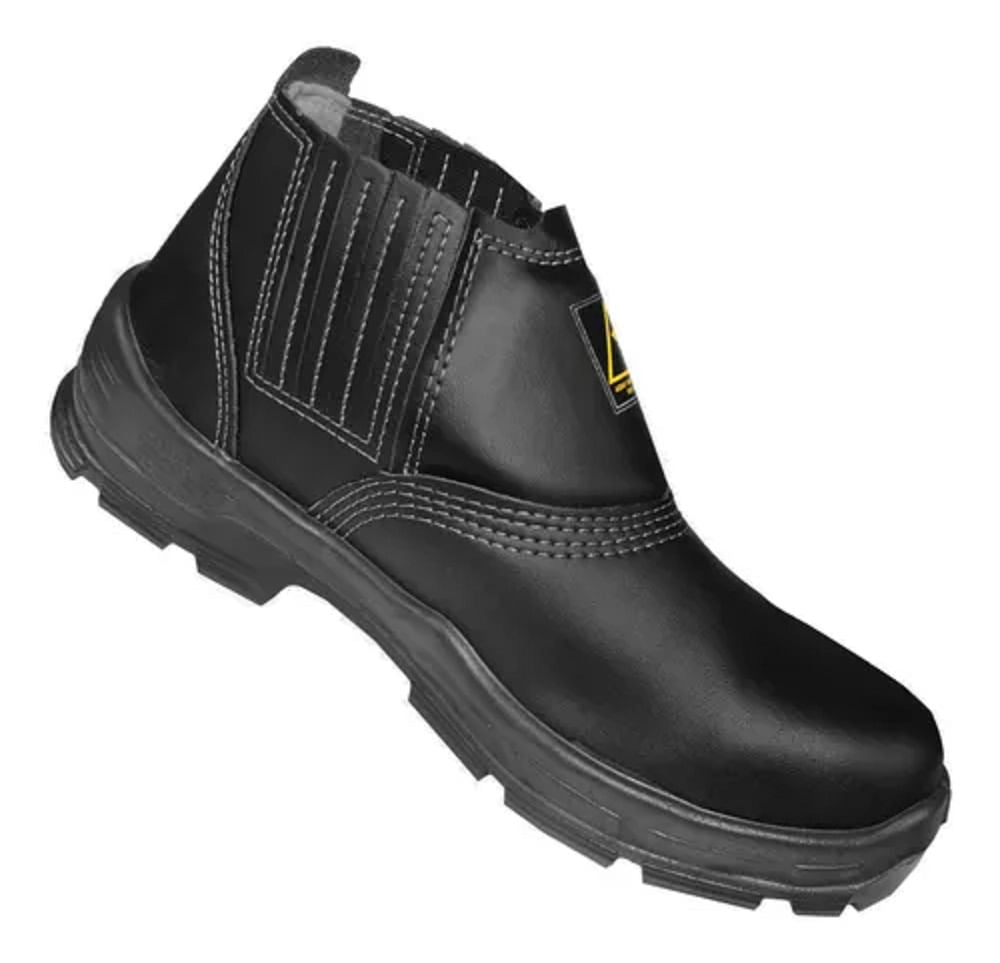 Bota Microfibra Bp Eletricista Com Elastico Preto CA38760 39 BRACOL