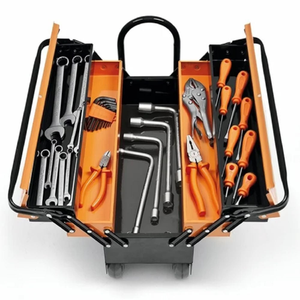 Caixa Ferramentas 5 Gavetas Cargobox Tramontina Com 35 Peças
