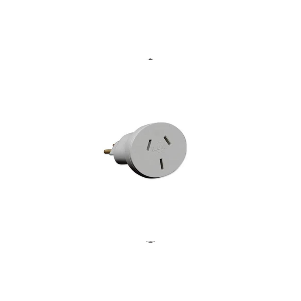 Plug Adaptador Ilumitec 3P+T 20A Cinza Bipolar Chato