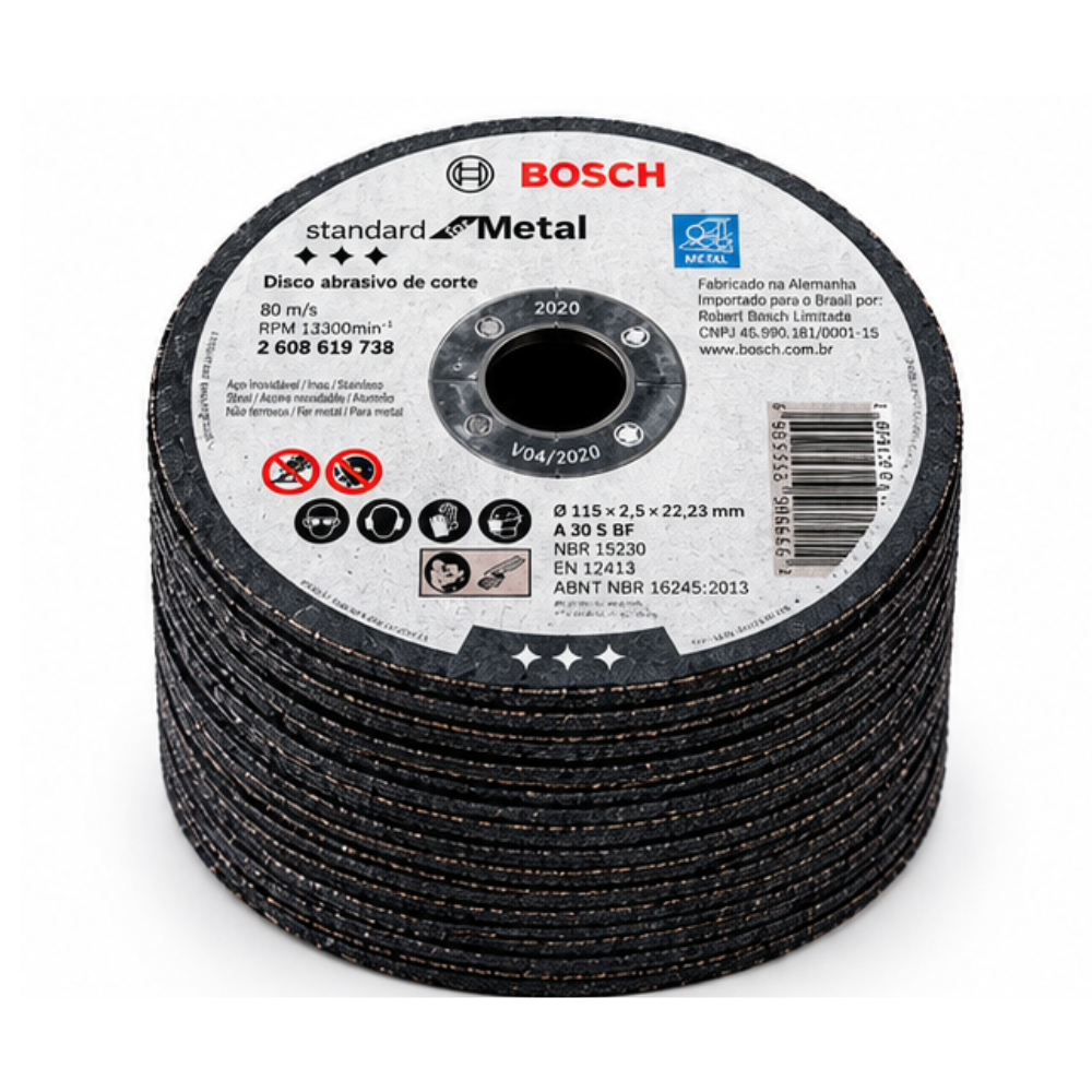 Disco de Corte Standard para Metal 4.1/2" x 3/32" x 7/8" Bosch 2608619738