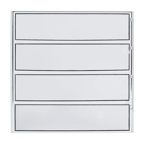 Quality Janela Basculante Home Alumínio Branco Vidro Liso 0,60x0,80m 4 Folhas