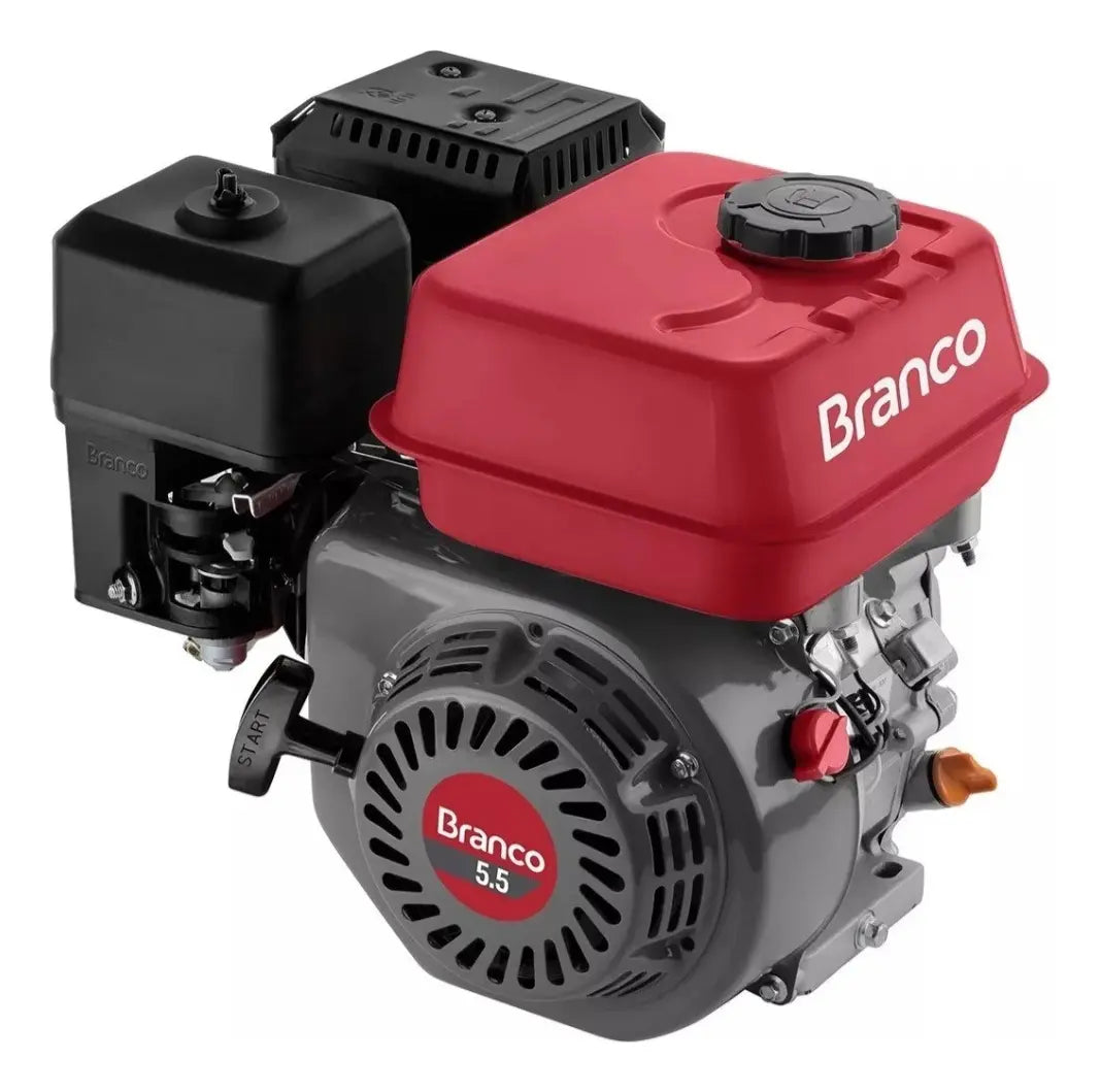 Motor a Gasolina 6,5CV Branco 4 Tempos Horizontal Partida Manual Alta Potência