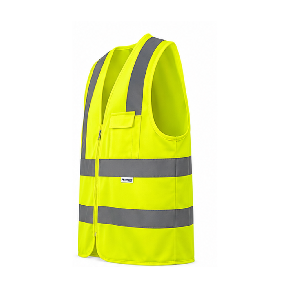 Colete Refletivo Plastcor com 1 Bolso Amarelo Tamanho XG