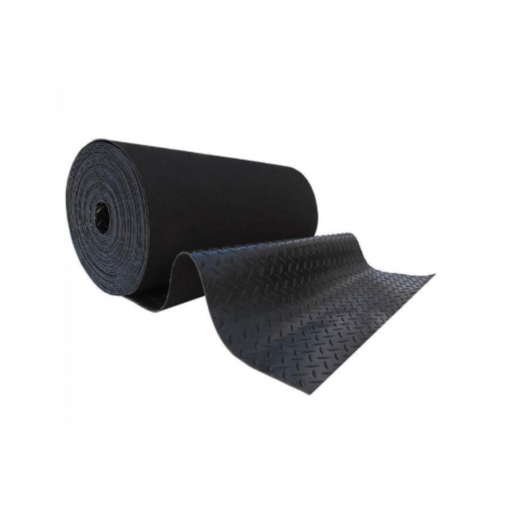 Carbografite Piso de Borracha Diamante 1,0m x 20m 3,0mm Antiderrapante em Rolo
