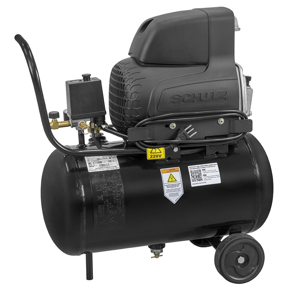 Compressor Ar Motocompressor CSI- 8,6/25 2HP PRATIKO Monofásico Schulz