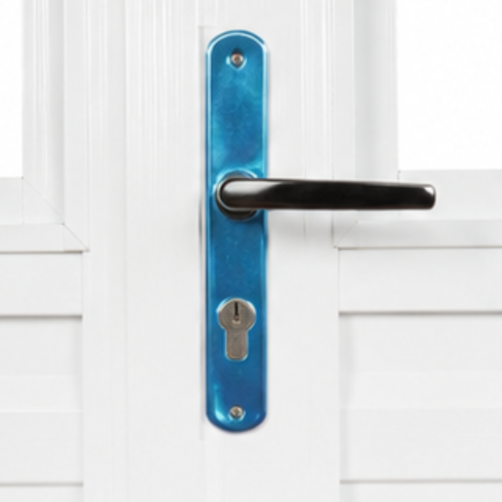 Porta de Alumínio Dupla com Postigo Giro Branca com Vidro 1,00x2,10m – Linha Home