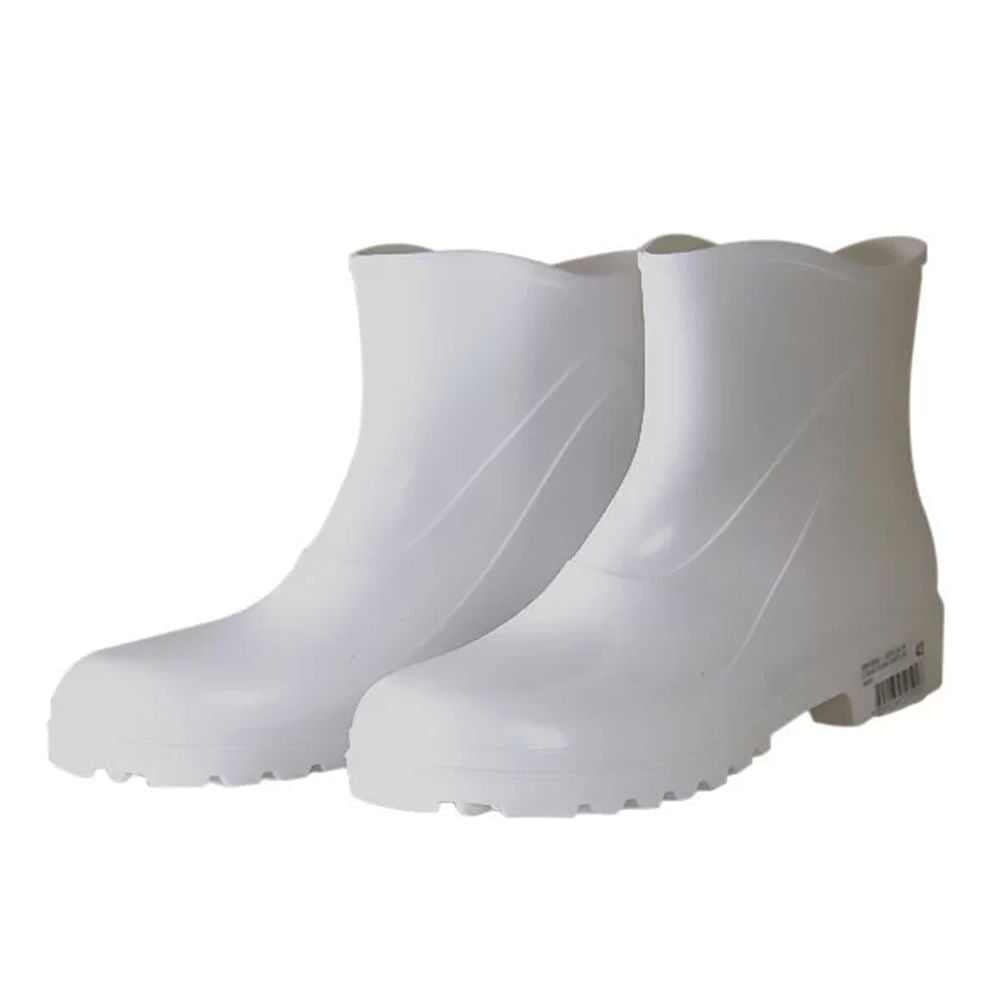 Bota PVC Branca 16cm Ca37456 Cano Extra Curto c/ Forro N42 Bracol