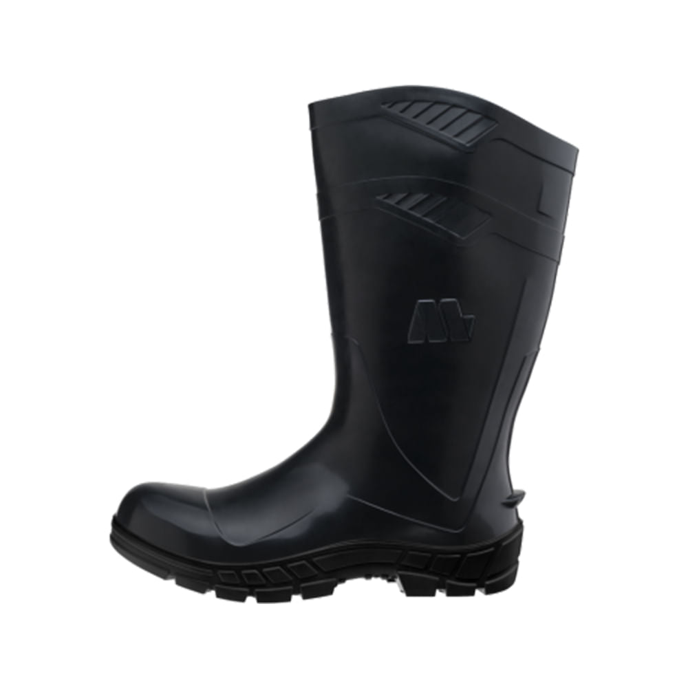 Bota de PVC Bico Aço 32cm com Forro N38 Preto CA40793 Marluvas