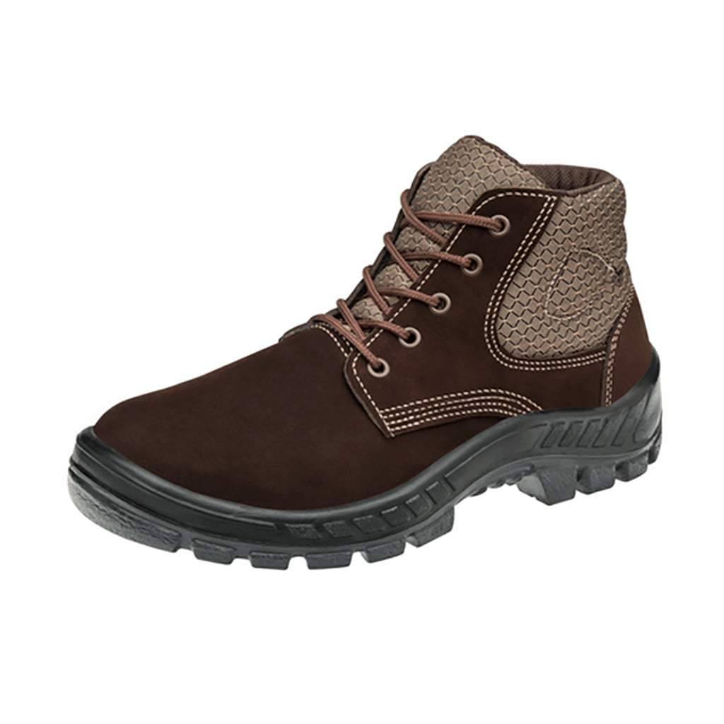 Bota Camurça Bico Plastico Café Nº42 Marluvas