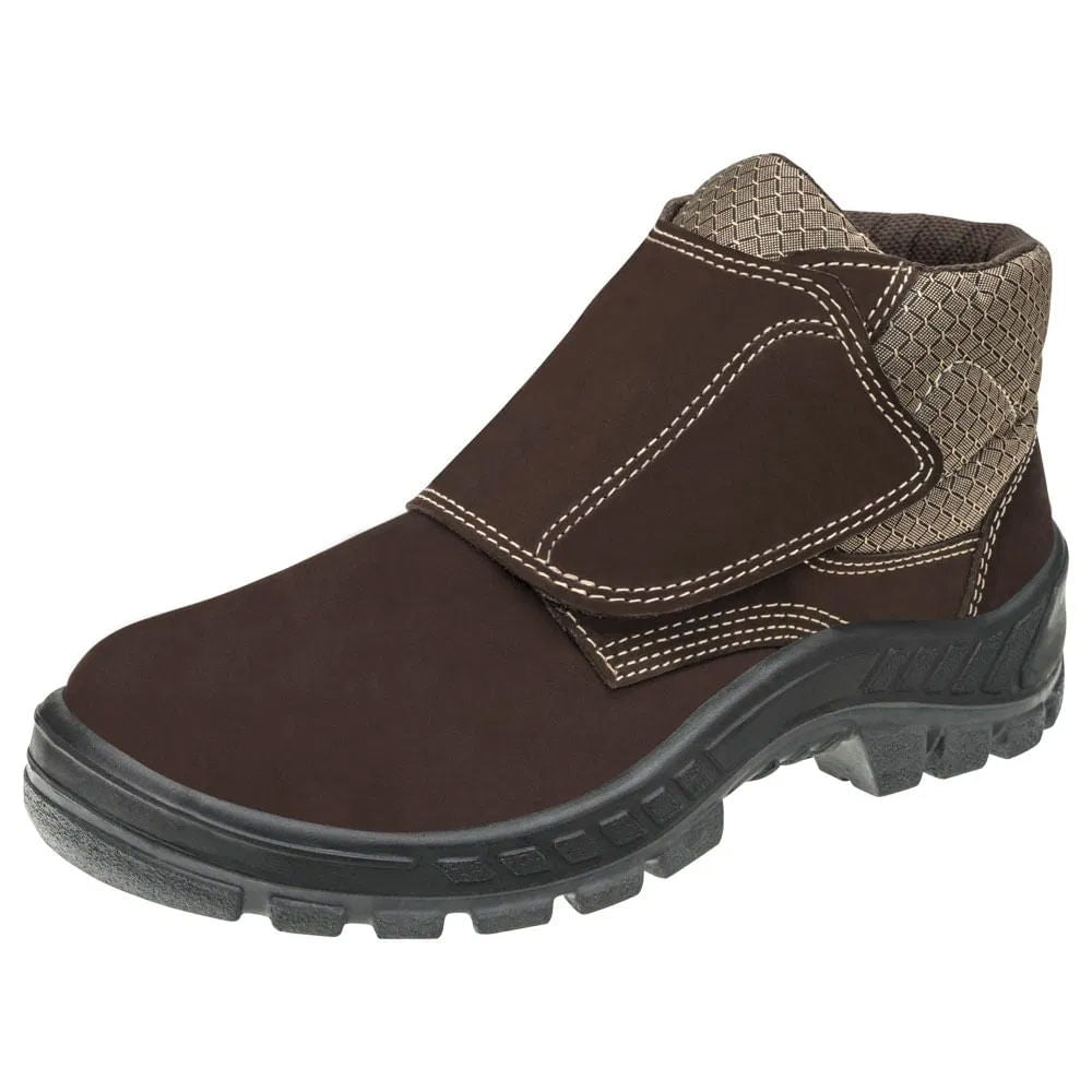 Bota de Segurança Camurça Bico Plástico com Velcro N45 Ca39286 Marluvas