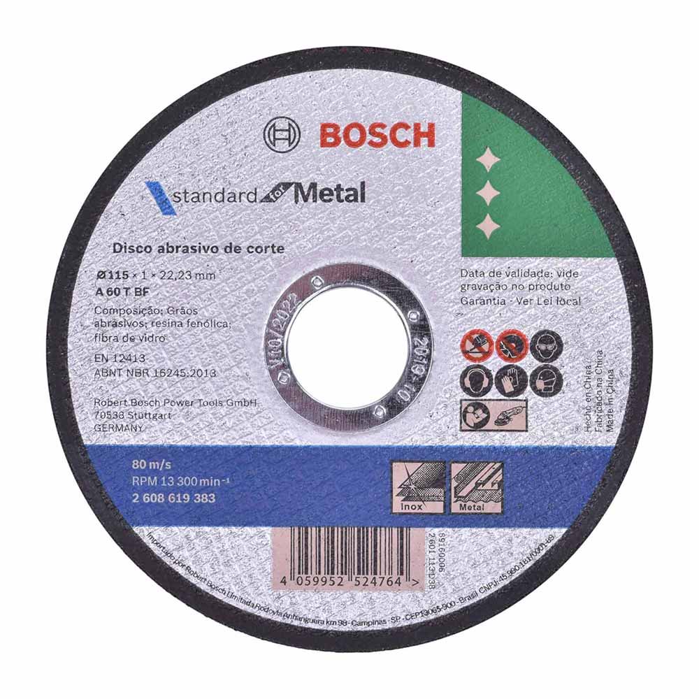 Disco de Corte Bosch 4.1/2" A60T BF para Metal e Inox
