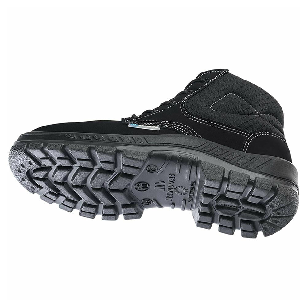 Bota Camurça Bico Plástico com Cadarço N41 Preto ca13808 MARLUVAS