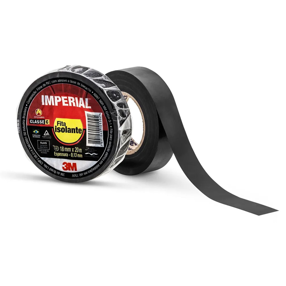 Fita Isolante 18mm x 20m Preta Imperial 3M