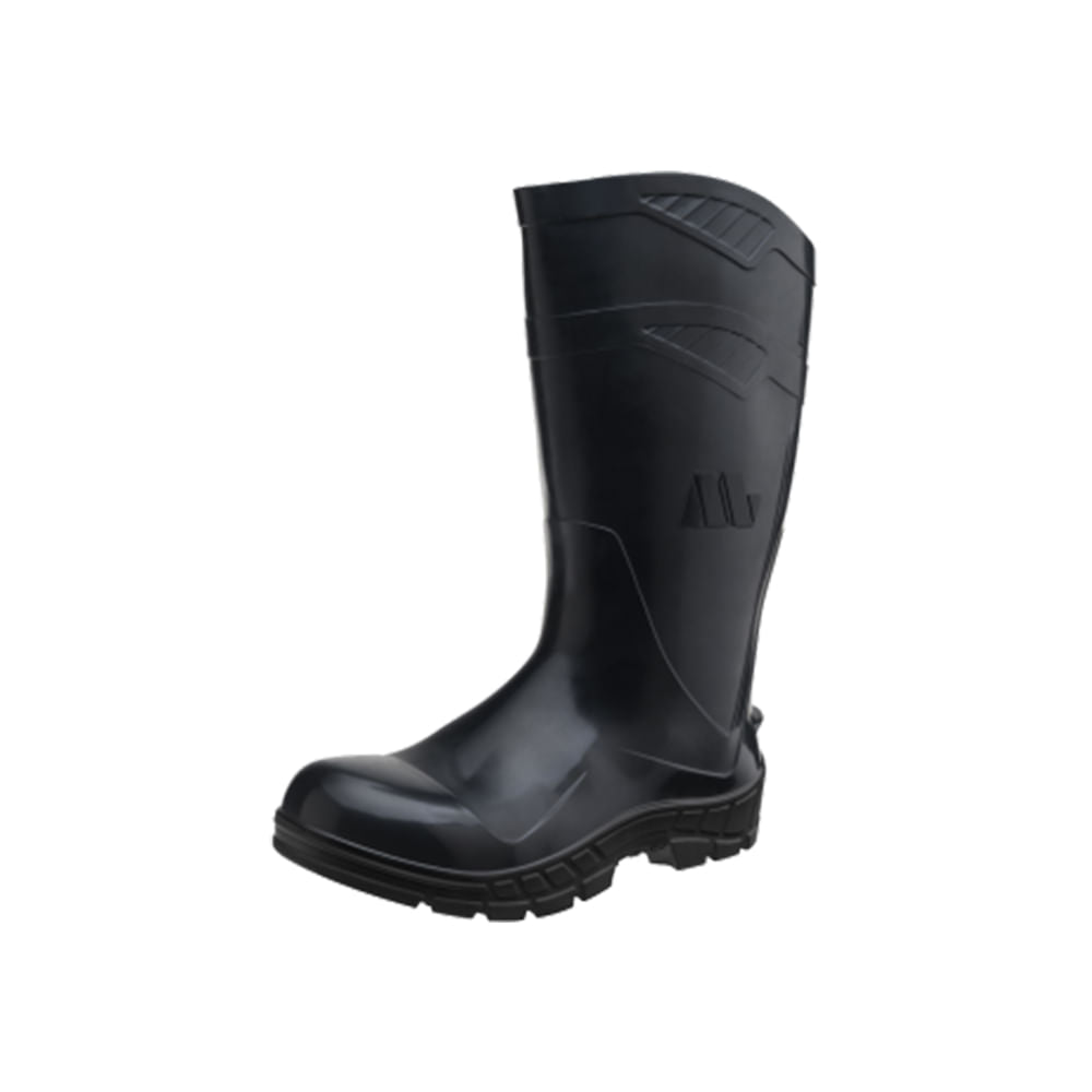 Bota de PVC Bico Aço 32cm com Forro N38 Preto CA40793 Marluvas