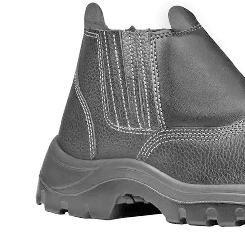 Bota Vaqueta Bico Plástico com Elástico N41 Preto CA31888 Bracol