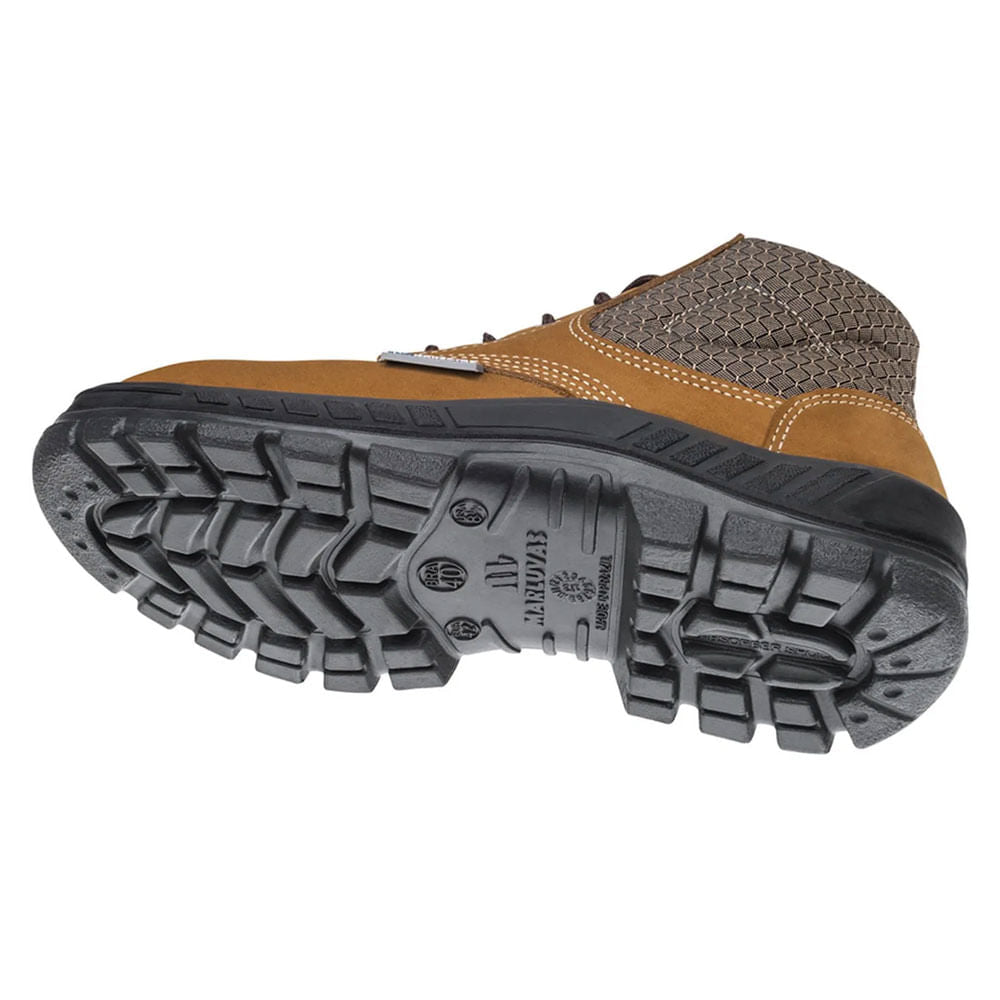 Bota Camurça Bico Plastico Com Cadarço Castor N°43 Marluvas