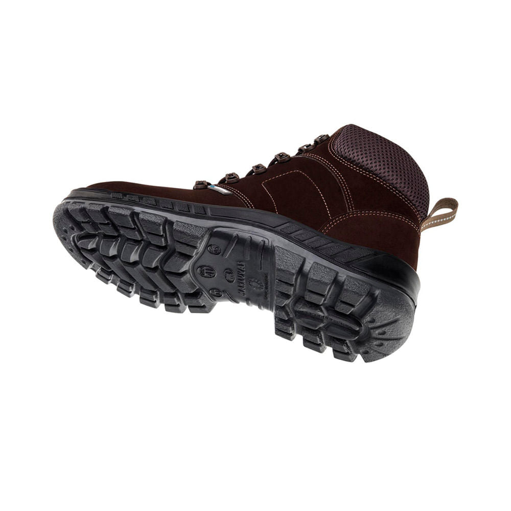 Bota de Camurça Bico Plástico Nubuck N40 Café CA13808 Marluvas