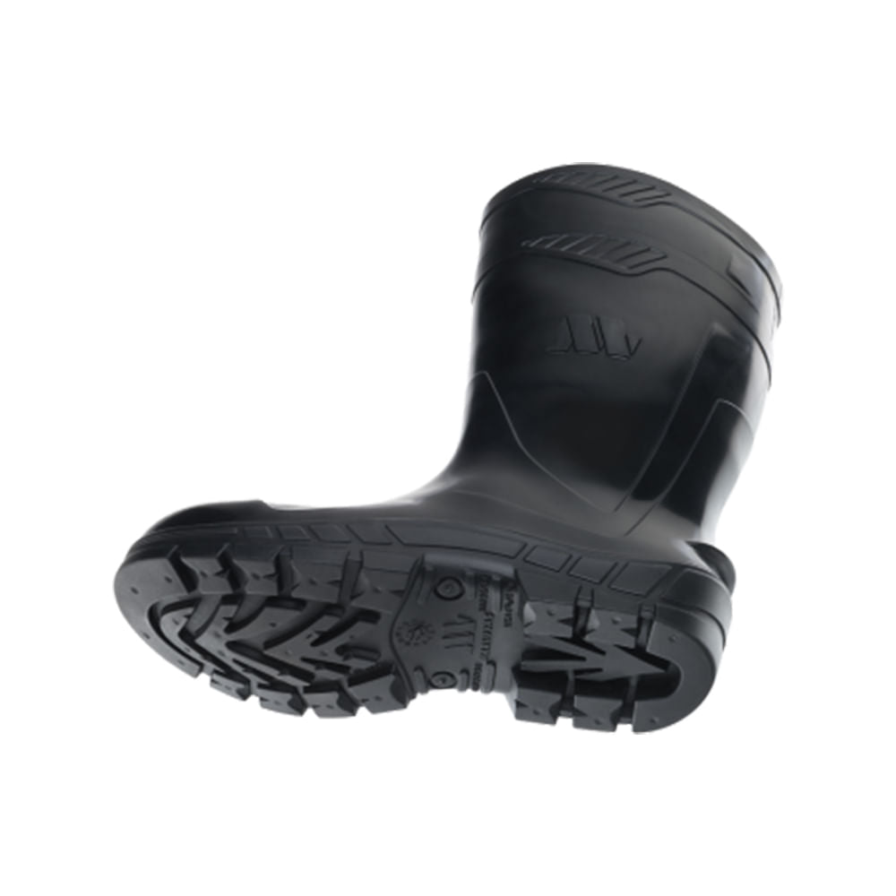 Bota de PVC Bico Aço 32cm com Forro N38 Preto CA40793 Marluvas