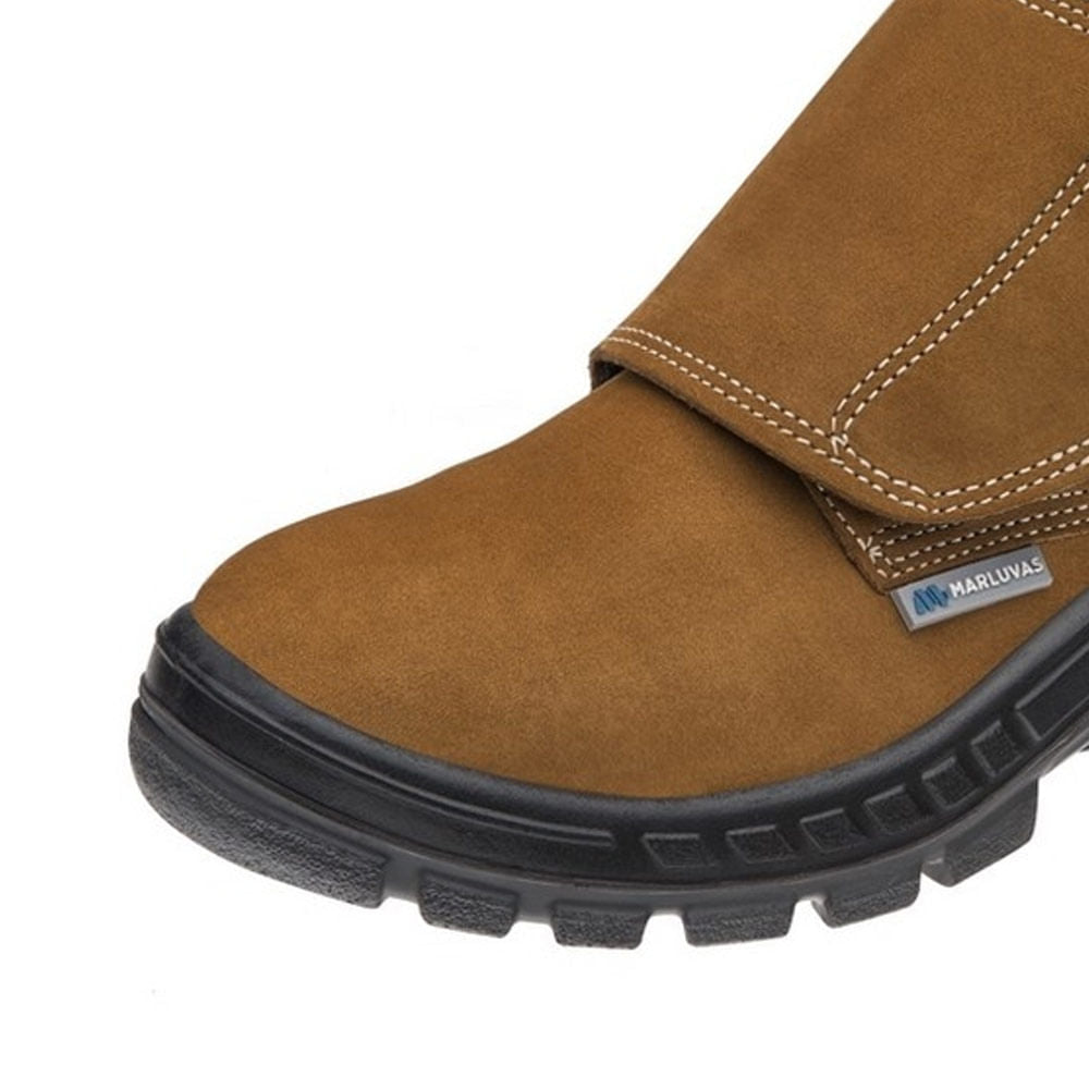 Bota Camurça Bico Plástic com Velcro N42 Castor ca43273 MARLUVAS