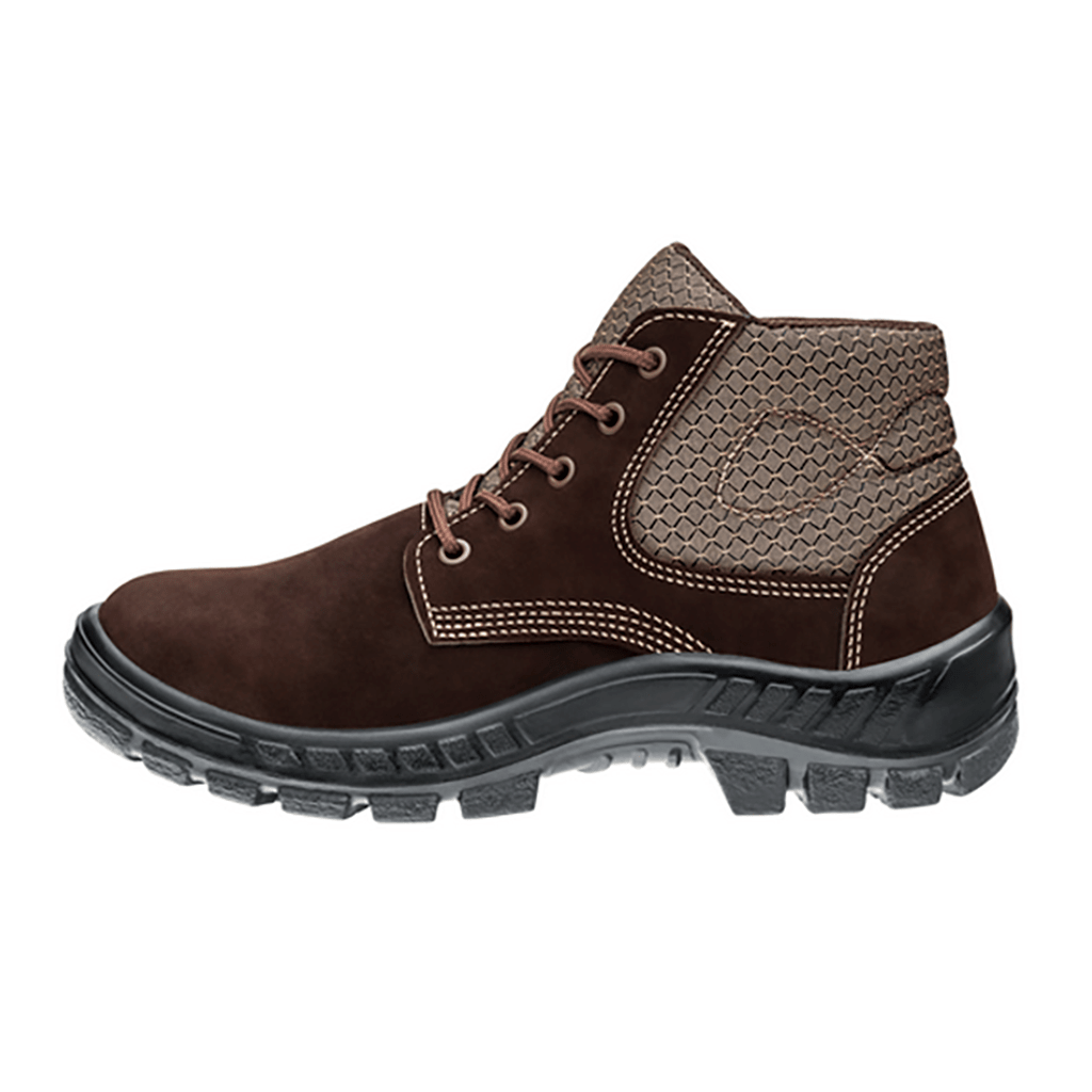 Bota Camurça Bico Plastico Café Nº42 Marluvas