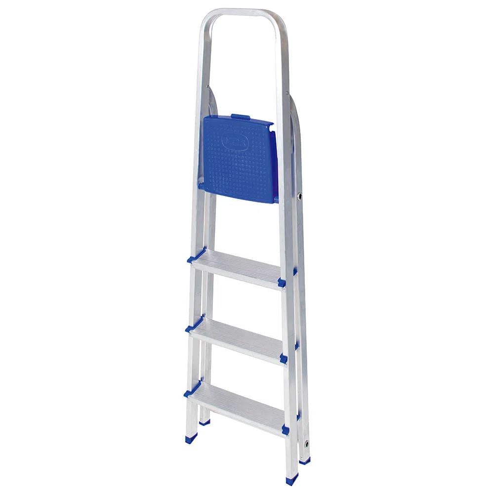 Escada Cavalete Aluminio 4 Degraus Mor